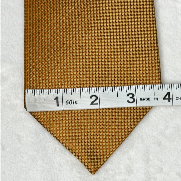 Ermenegildo Zegna Gold Printed Tie - Picture 6 of 6